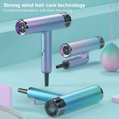 Foldable Hair Dryer Blower Electric Negative Ion Blower Mini Folding